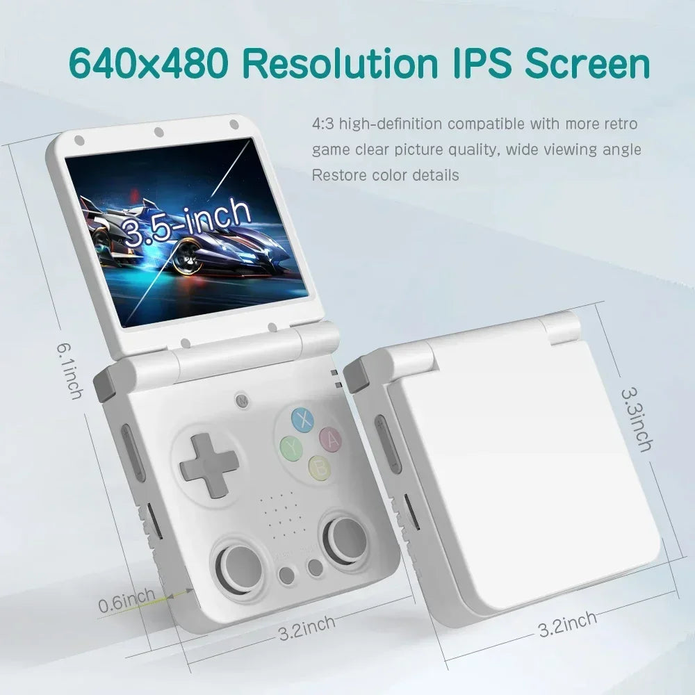 MIYOO FLIP V2 Handheld Game Console 3.5'' IPS Screen Linux OS Onion OS Retro Video Game Consoles Free Storage Bag Player Gifts