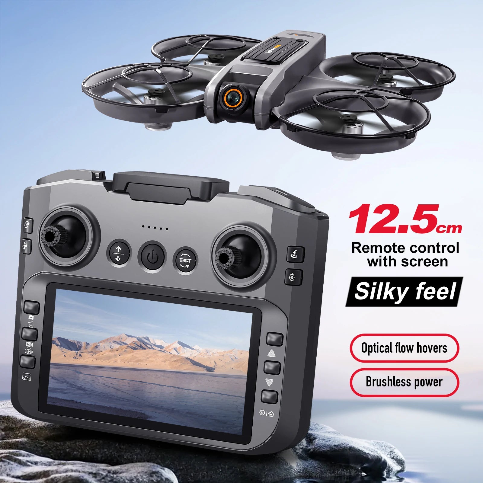 2025 S156 PRO Drone 8K HD Aerial Photography Dual-Camera Dron with Screen Omnidirectional Obstacle Avoidance Drone RC Toy Gift