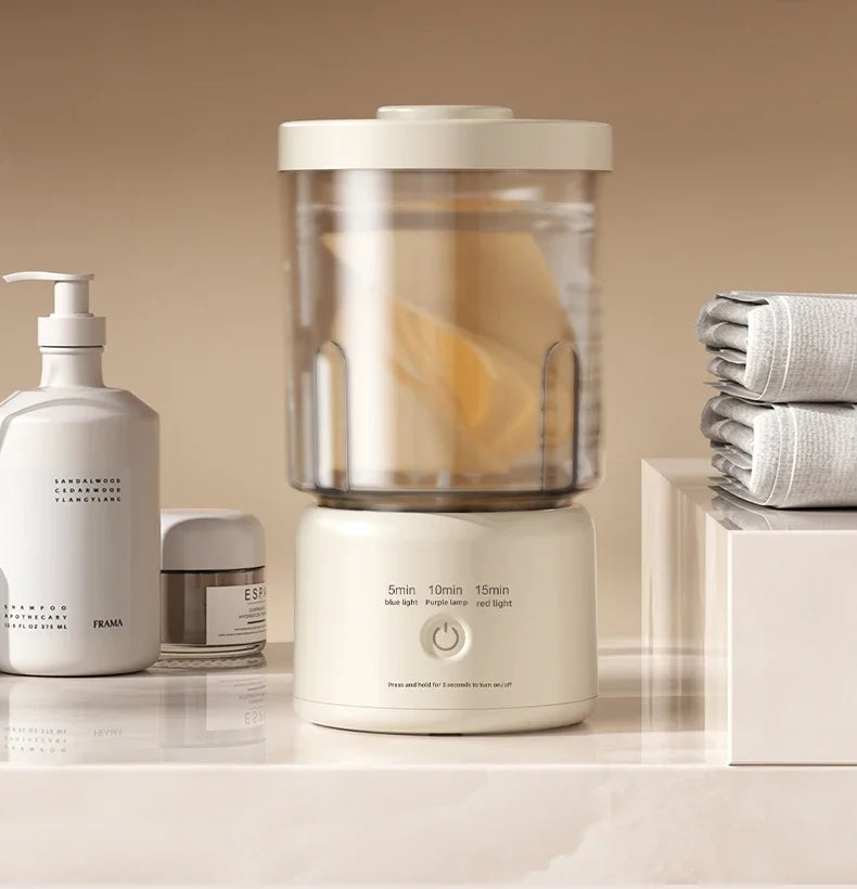 Portable Small Washing Machine Automatic Makeup Brush Cleaner Household Mini Washing Machine for Socks Underwear Panties Washer