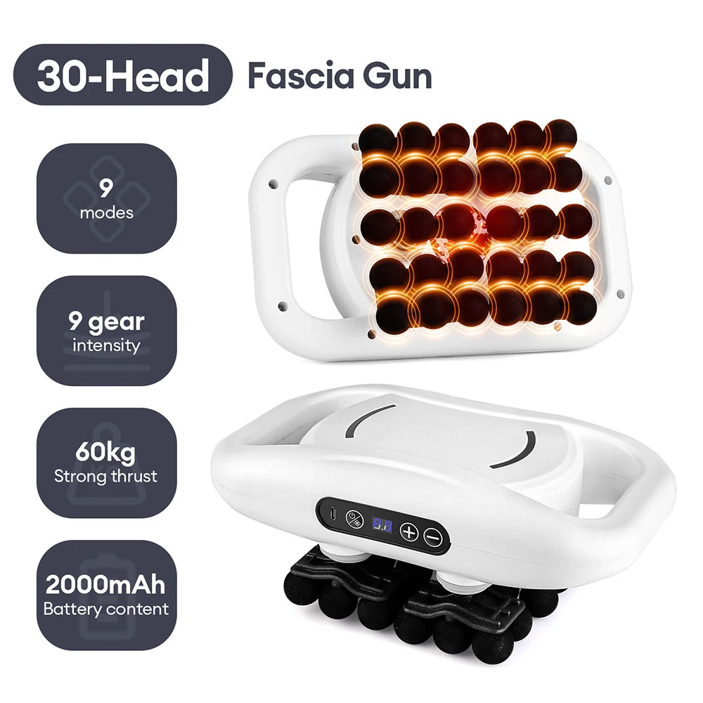 48-Heads Body Massage Gun High-Frequency Vibration Fascia Gun Back Waist Thigh Massager Neck Shoulder Massager Muscle masajeador