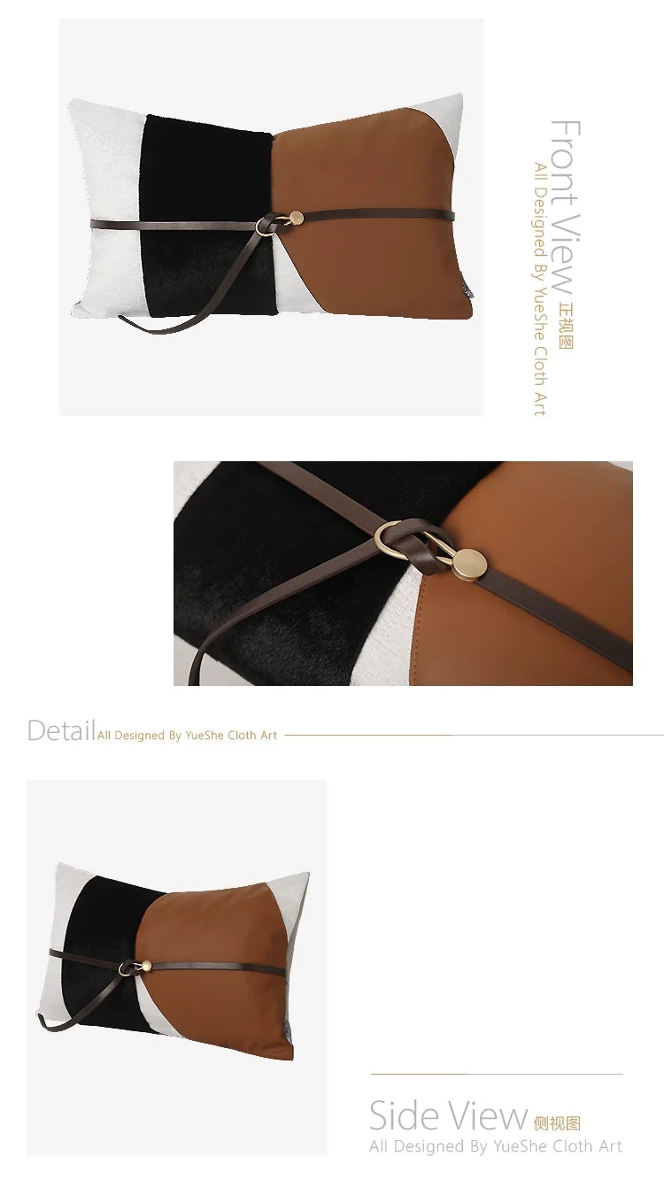 Modern Luxury Model Room Throw Pillow 30 * 50cm Creative Designer's Sofa, Living Room, Square Pillow, Cushion Cover