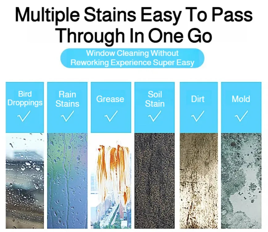 2in1 Highrise Glass Brush Window with Squeegee and Mini Brush Rotatable Glass Wiper Home Cleaning Tool for Glass,Walls and Floor