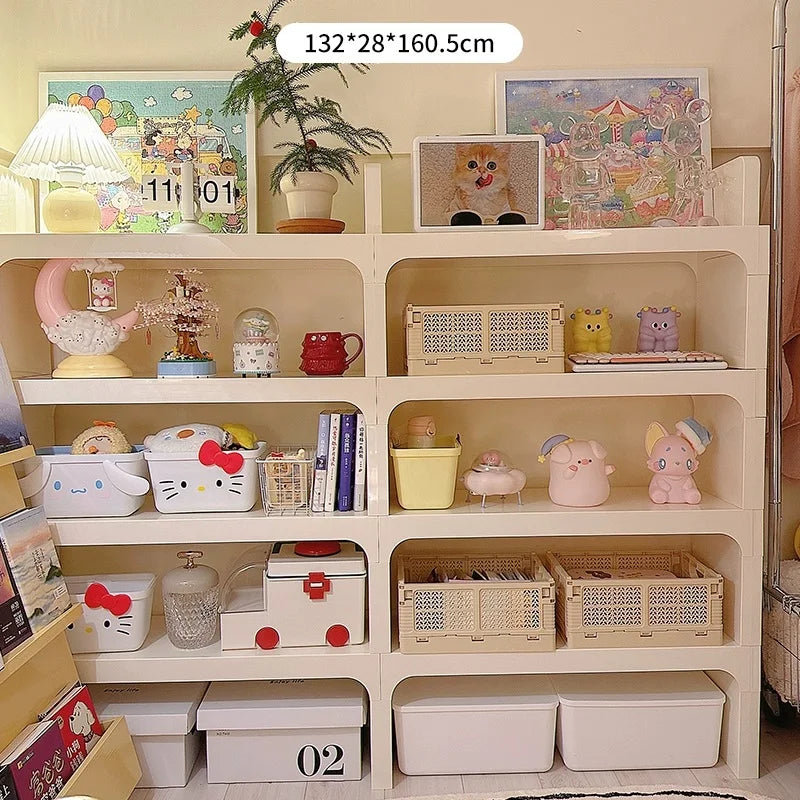 Module Modular DIY Furniture Storage Shelf Bookrack Bookshelf Bookcase Plastic ABS Customized Size Cabinet Multi-function