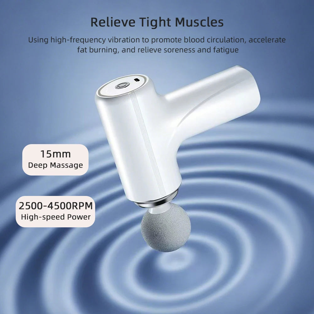 USB Portable Electric Massage Gun Mini Fascia Gun High Frequency Vibration Body Massage Gun Muscle Relaxation Fascia masajeador