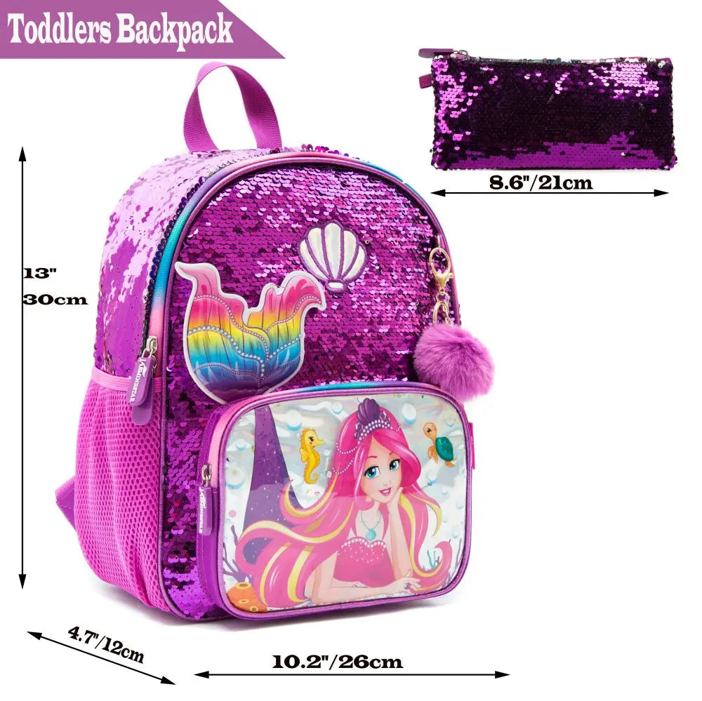 Backpack for Girls Kindergarten Bag Sequins Kindergarten Primary School Backpack Girl School Bag
