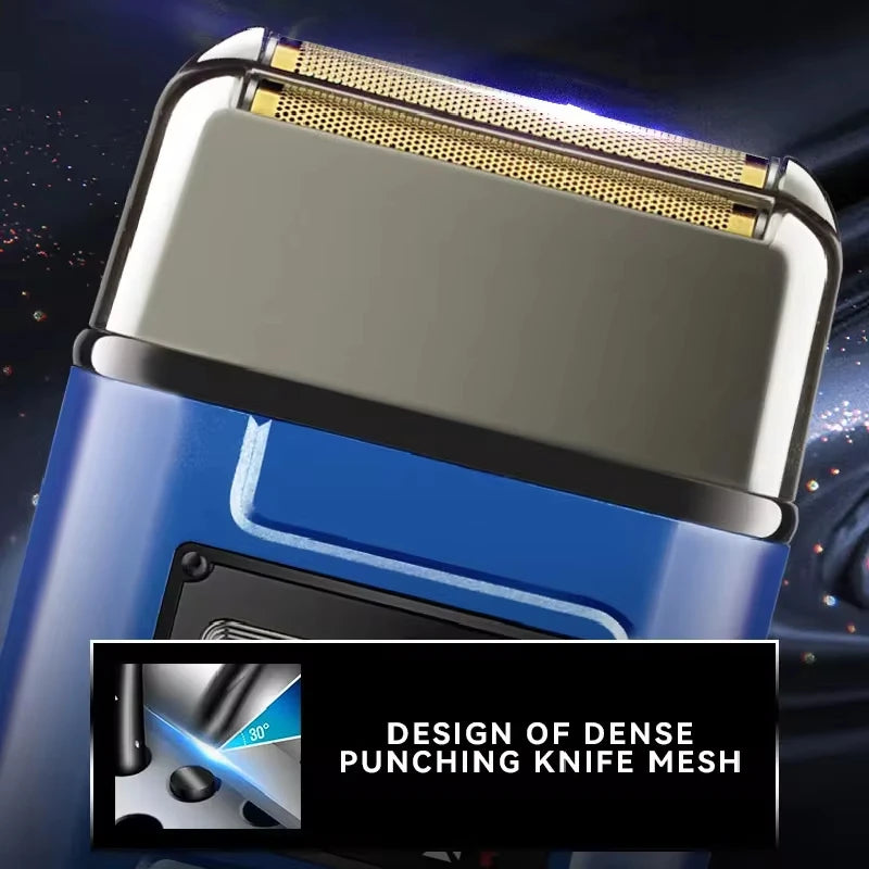 Kemei KM-1112 USB Charging IPX5 Waterproof Shaver 2 in1 Men's Rechargeable Electric Beard Razor Floating Forward Shaving Machine