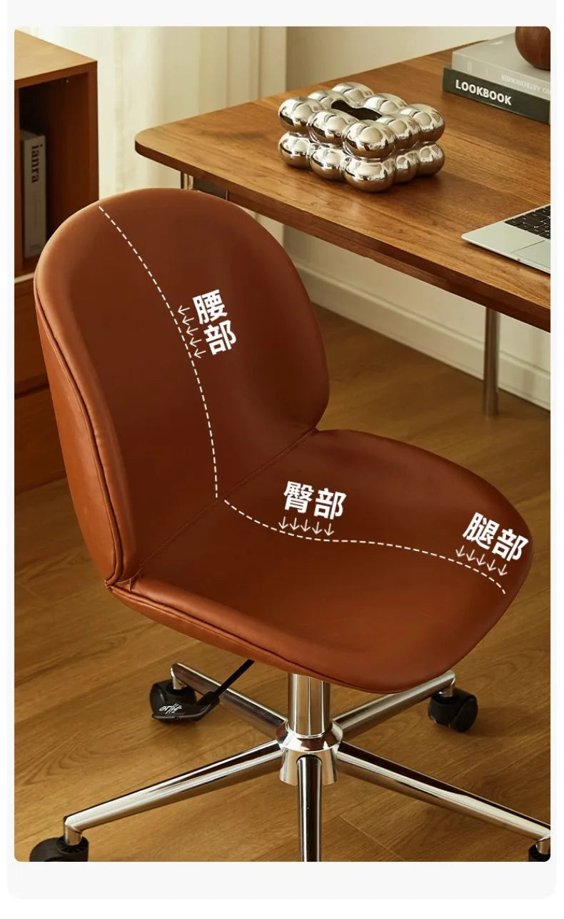 Nordic Light Luxury Office Chair, Home Lift Computer Chair, Simple Ergonomic Chair, Bedroom Backrest Leisure Chair