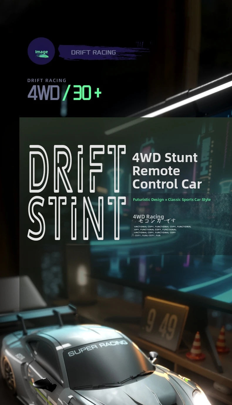 2025 New, Limited Edition Rc Drift GT3 RS 911 mi SU7 1:24 Drift Racing Car, Racing Kids Gift with High Speed Remote Control