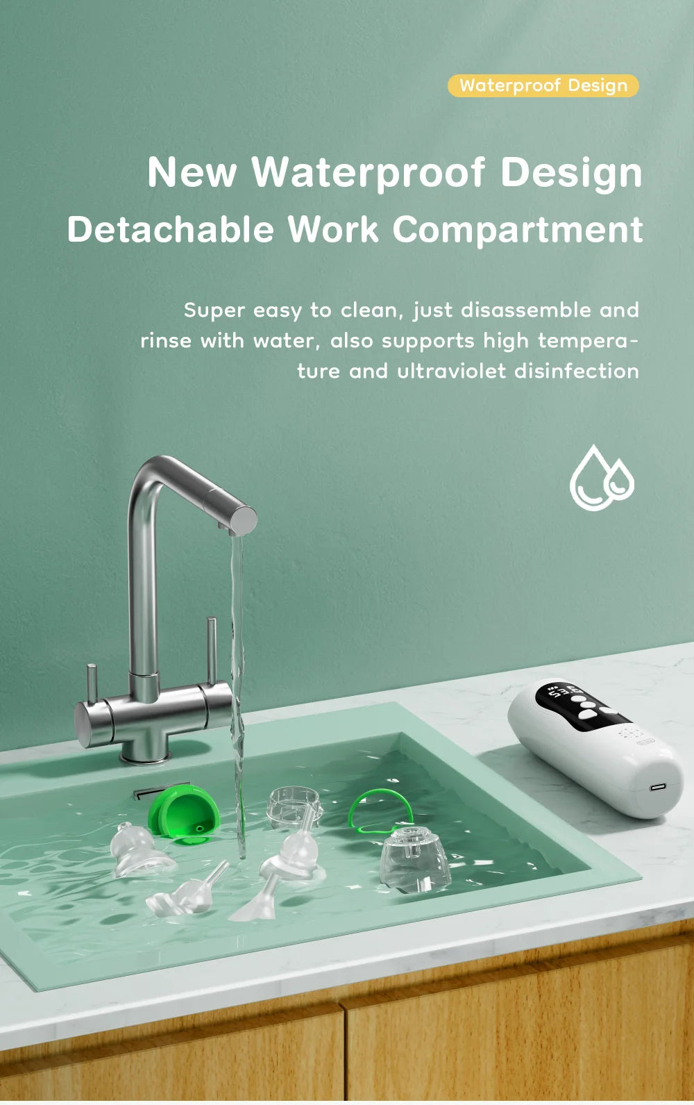 MAMIJOY Baby Electric Nasal Aspirator Nose Suction Device with Food Grade Silicone Mouthpiece 6 Suction Modes and Soothing Music