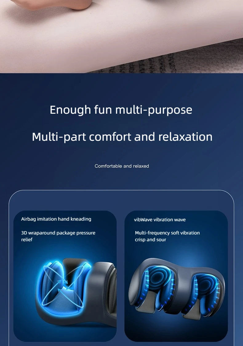 Newly Upgraded Leg And Knee Massager Foot Hot Compress Massage Relaxation Airbag Vibration