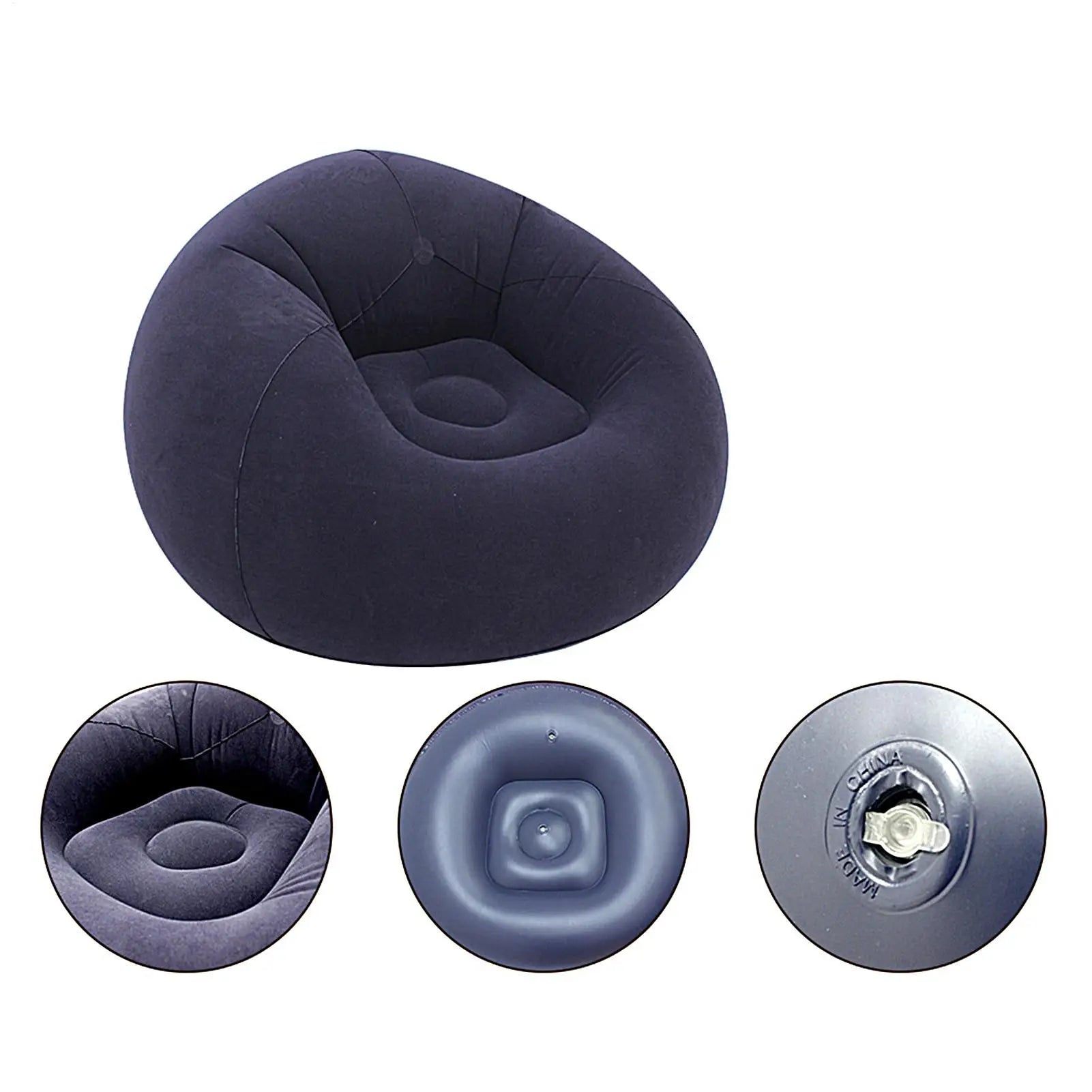 Inflatable Lazy Sofa Folding Portable Pvc Inflatable Air Chair for Living Room Outdoor Camping Convenient Beach Lounge Chair