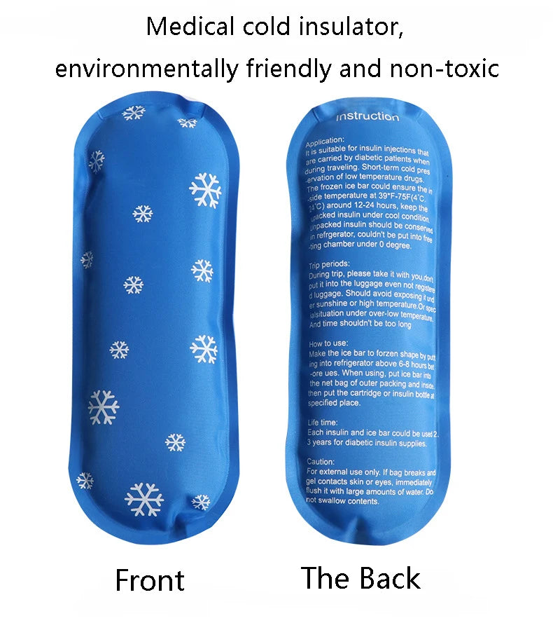 Insulin Cooler Travel Case TSA Approved Portable Medication Organizer with Thermometer and Ice Pack Insulated Diabetic Cooler