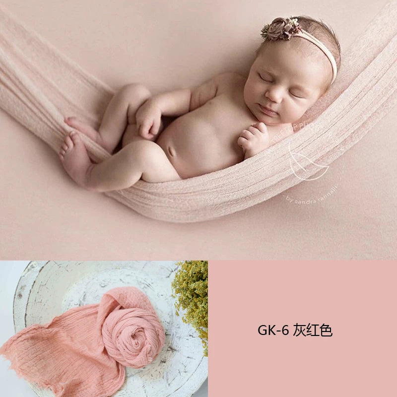 Newborn Photography Props Soft High Stretchable Cotton Seersucker Wrap Baby Posing Aid Photoshoot Props Babies Photo Accessories
