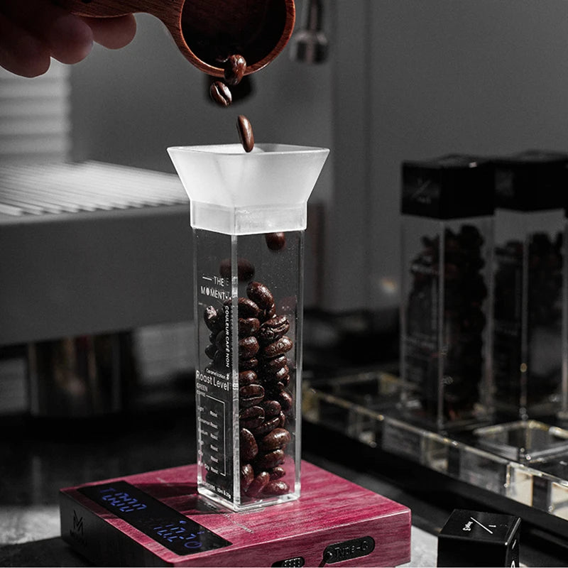 MUVNA Mini Digital Wood scale, Professional Electronic Coffee Scale for Espresso/Hand Drip Coffee 0.1g of high-precision, 2kg