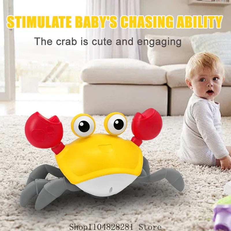 Kids Induction Escape Crab Octopus Crawling Toy Toddlers Electronic Musical Pet Avoid Obstacles Fun Party Interactive Baby Toys