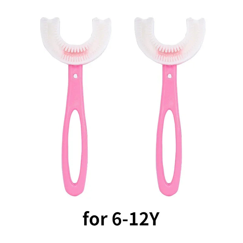 Baby Toothbrush Children 360 Degree U-shaped Child Toothbrush Kids Teeth Oral Care Soft Silicone Baby Brush Teethers Cleaning