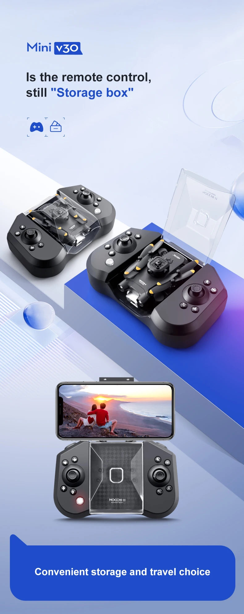 4DRC New V30 Mini Drone with Camera HD 4K 1080P FPV RC Drones Profesional Five-sided Obstacle Avoidance Helicopter Dron Toy Gift