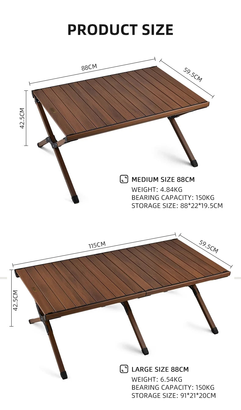 Outdoor Camping Folding multifunctional IGT Wood table Gas Stove Portable lightweight Camp BBQ Grill Table Picnic table