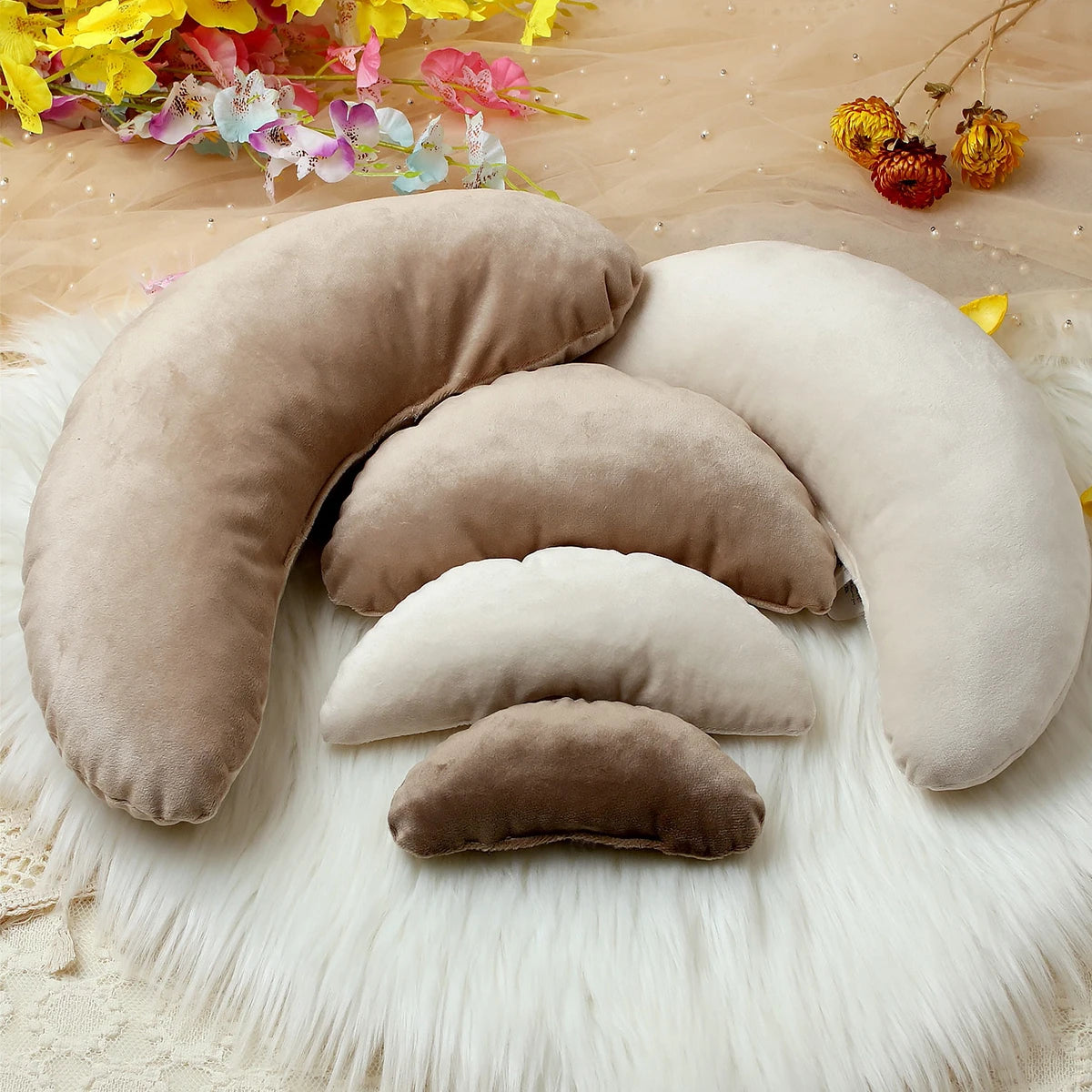 Ylsteed 5 Pieces Set Soft Touch Newborn Posing Pillow For Photography Studio Photo Props Accessories