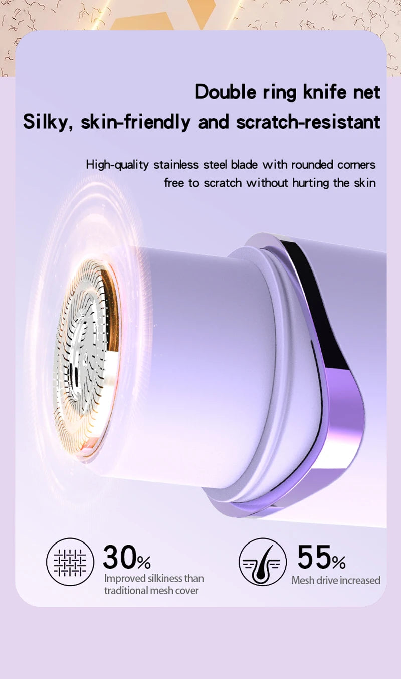 2 IN 1 Lady Electric Shaver Double Head Dual Purpose  Electric Razor & Hair Trimmer For Female Underarm Leg Bikini Hair Remover