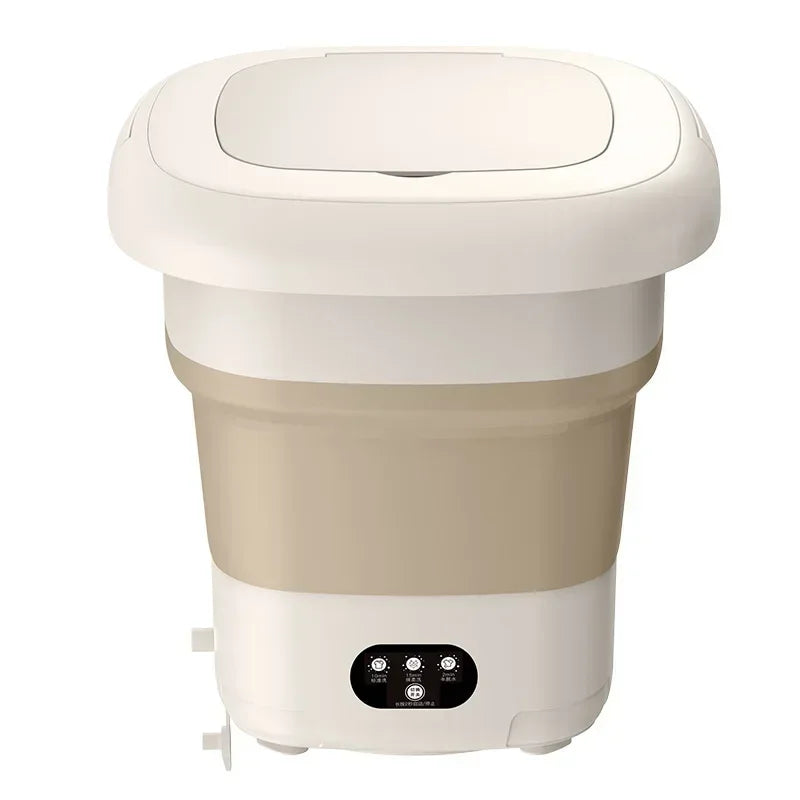 Folding Portable Washing Machine Big Capacity with Clothes Spin Dryer Bucket Travel Socks Underwear Panties Washing Machine