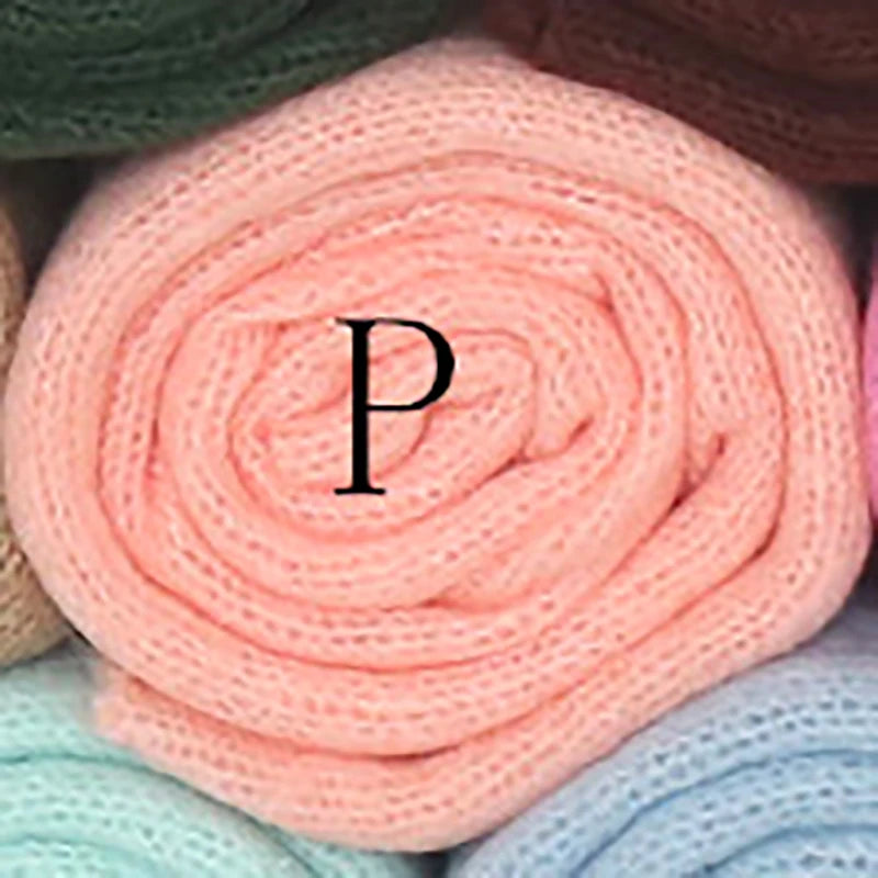 Vintage Knitted Mohair Wrap Jersey Crochet Wraps Newborn Photo Prop Stretch Textured Wrap Photography Accessories