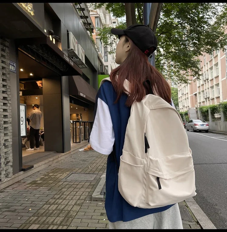 Shoulder Bag Backpacks Schoolgirl Versatile Backpack Large Capacity Waterproof Travel Bag Washable Nylon Computer Bag Unisex