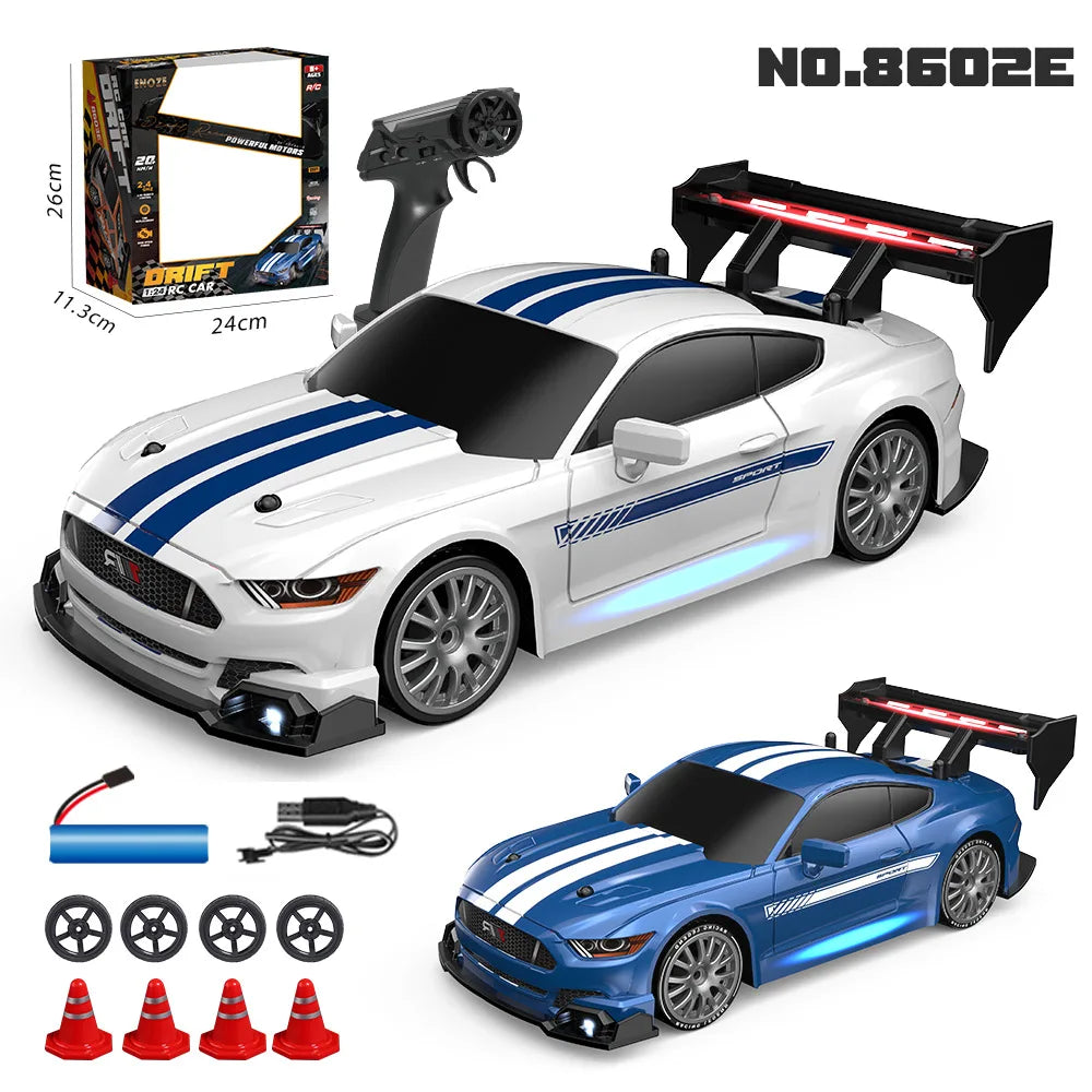 4WD Remote Control Car RC Drift 1:24 20KM/H High Speed Vehicle with LED Lights Racing Sport Toy for Adults Boys Girls Kids Gifts