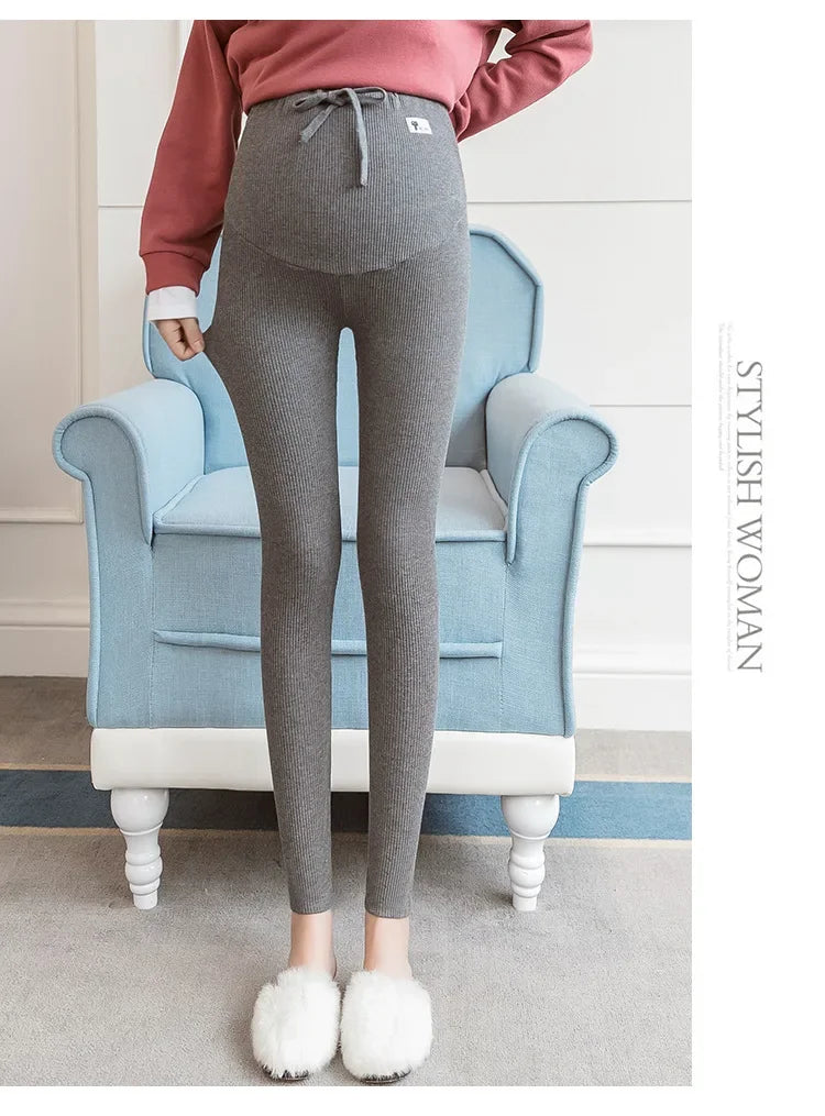 Pregnant Woman Adjustable Big Size Leggings New Maternity Pants  Pregnancy Thin Soft Cotton High Waist Clothes