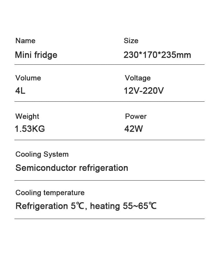 4L Mini Multifunction Refrigerator Cosmetics Mask Beverage Dormitory Refrigerators Cooler Warmer Beauty  Fridge for Car Home