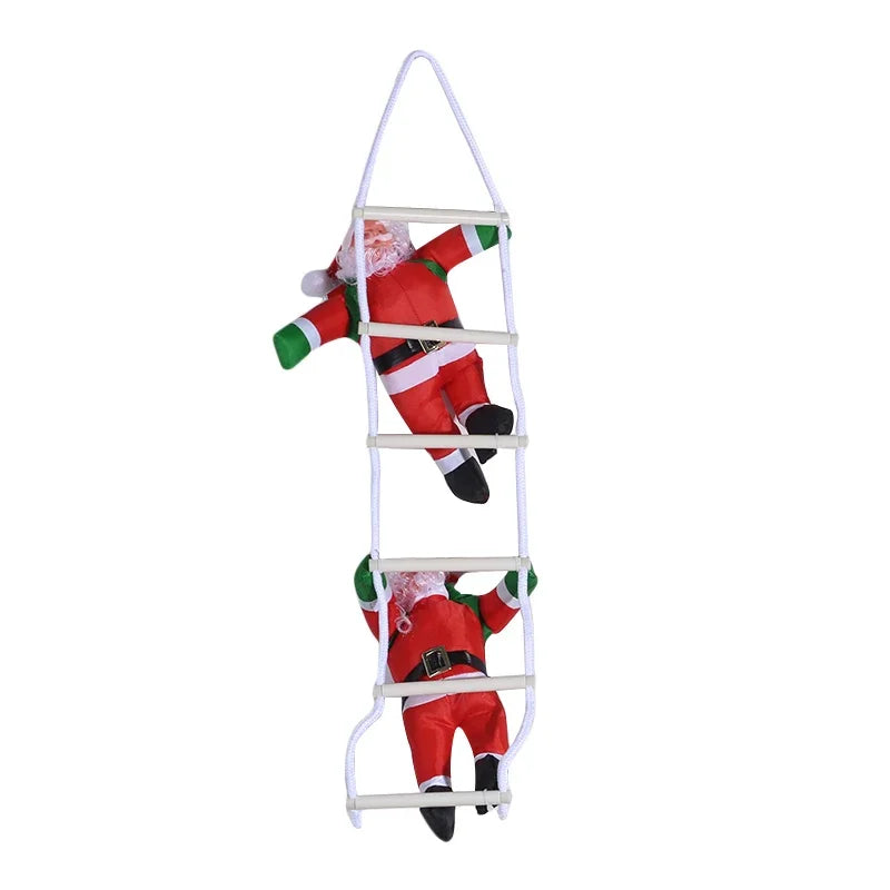 Christmas Santa Claus Climbing Ladder Doll Christmas Tree Hanging Decoration Indoor Door Wall Christmas Pendant New Year Gifts