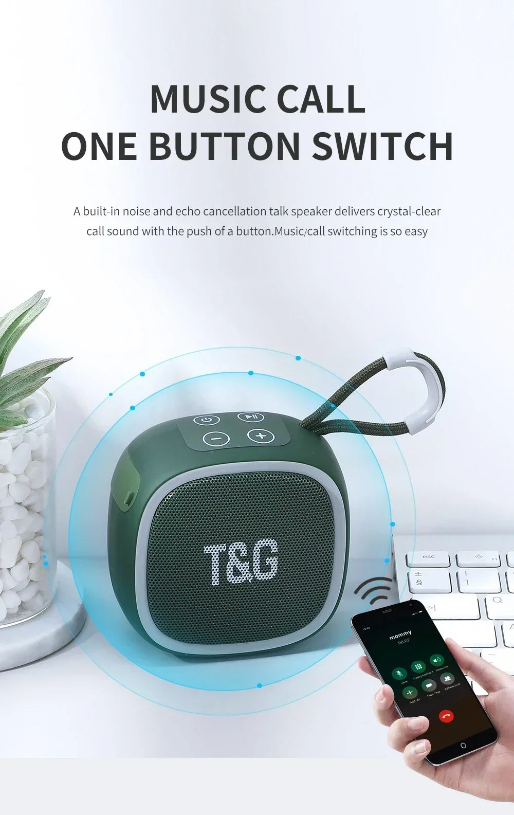 T&G TG659 Mini Wireless Powerful Waterproof Bluetooth Speaker TWS Bluetooth 5.3 Sound Box HIFI Loudspeaker Support TF Card Radio