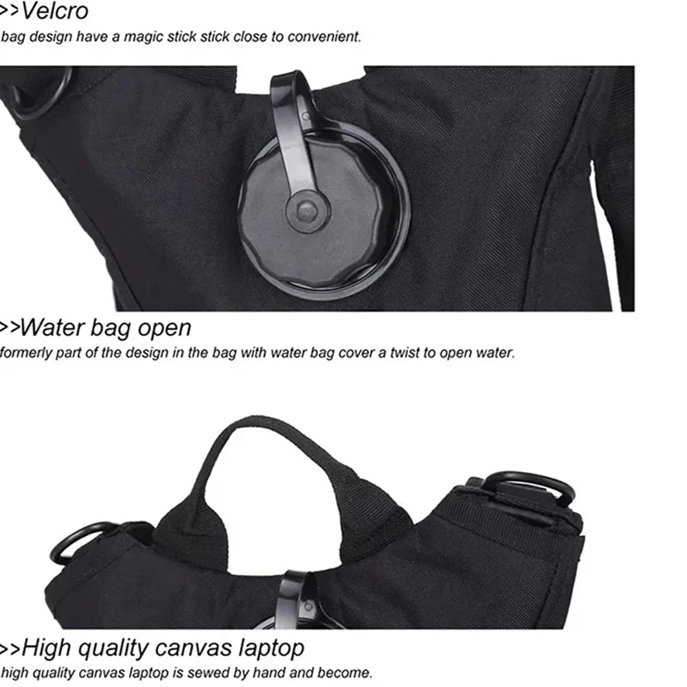Tactical Hydration Backpack 3L Waterproof Water Bag Outdoor Sports Travel Cycling Mountaineering Convenient Water Bottle bag