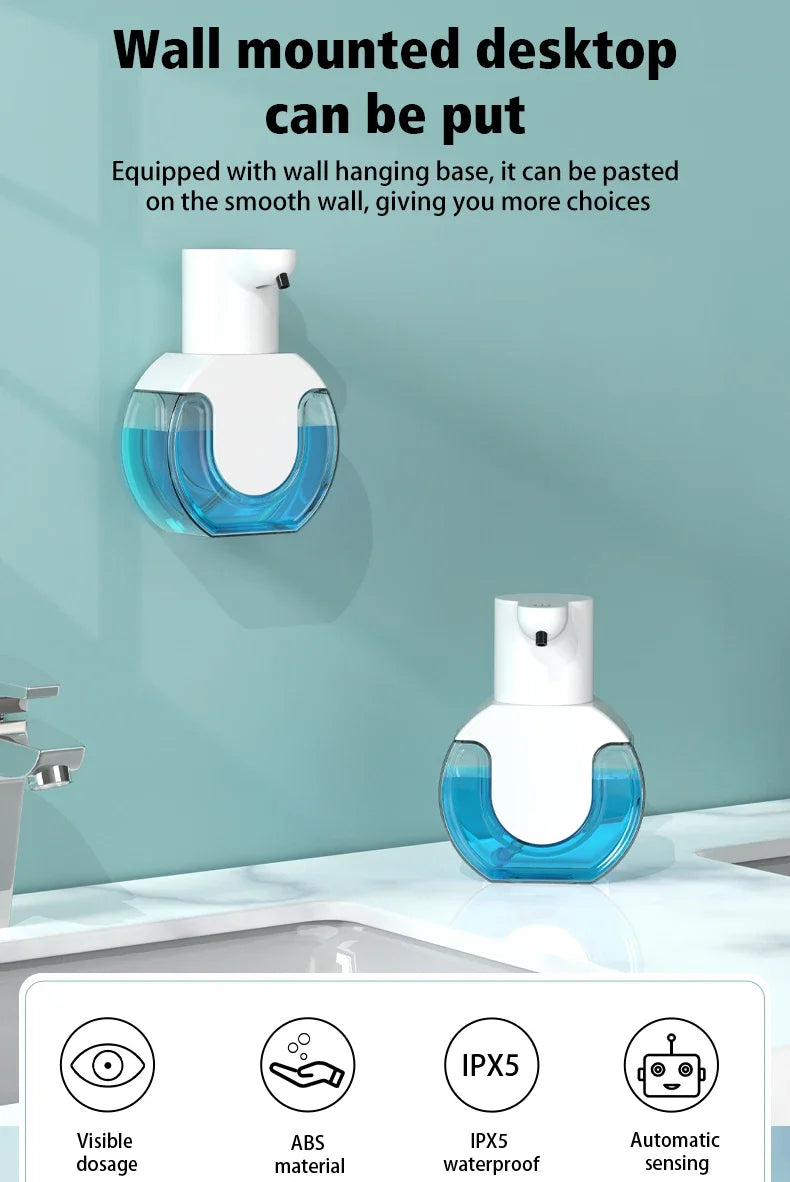 Smart Foam Soap Dispenser USB Charging Touchless Hand Washer Automatic Induction Sensor 8000mAh Foam Hand Washer For Home
