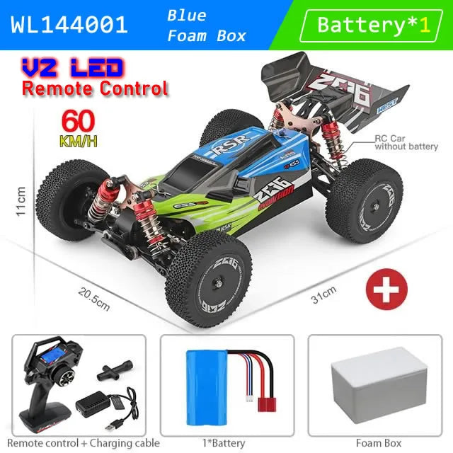 WLtoys 144001 1:14 RC Racing Car 65Km/H 2.4G Remote Control High Speed Off-Road Drift Shock Absorption Adult Boys Toys Kids Gift