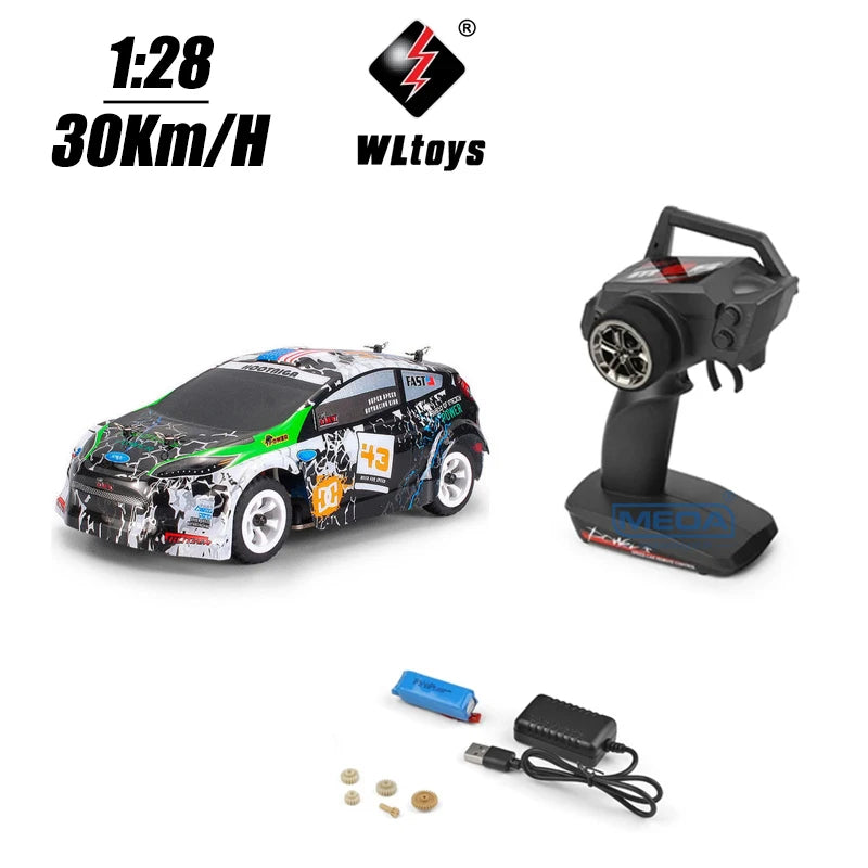 Wltoys K989 K969 284131 Upgrade LCD Version 4WD 1/28 RC High Speed Racing Mosquito 2.4GHz Off-Road RTR Rally Drift Car