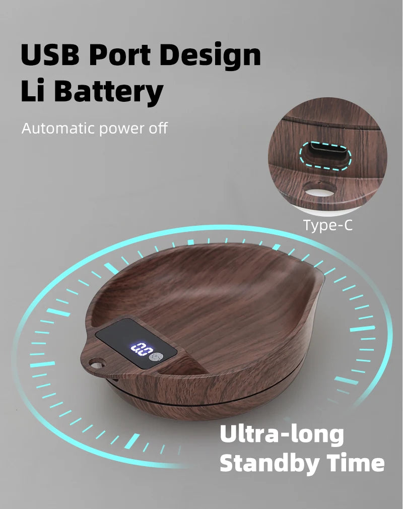 AliKisscafe Coffee Scale Electronic Bean Measuring Scale ABS Espresso Weighing Display Tray Spray 0.1g Kitchen Barista Accessory