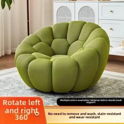 Single Seat Designer Pumpkin Lazy Sofa Balcony and Bedroom Can Lie Down and Recline Italian Minimalist Rochburg Football Sofa