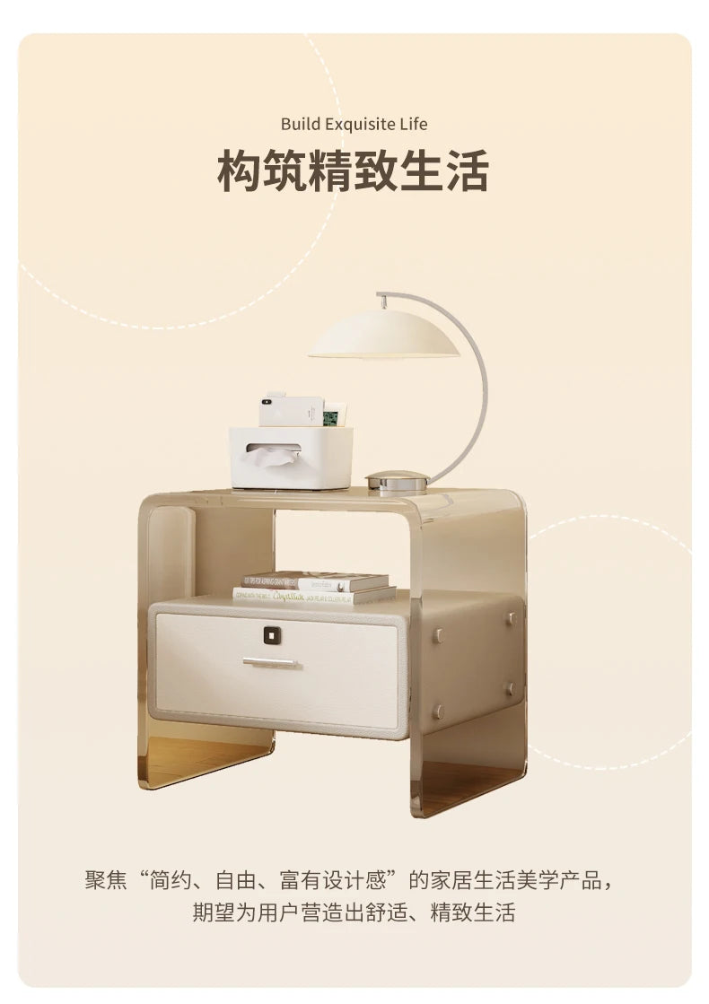 Acrylic Minimalist Nightstand Storage Trendy Drawer Simple Bedside Table Modern Simple Mesitaa De Noche Bedroom Furniture