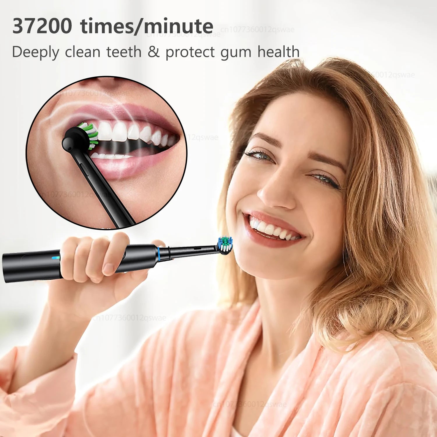 Rotating Electric Toothbrush for Adults Fast Charge 5 Modes Deep Clean Electric Toothbrush with Rechargeable Power Smart Timer