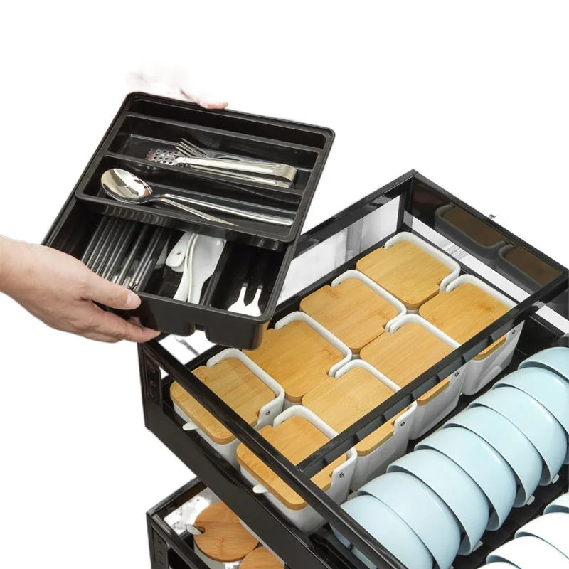 Kitchen Cabinet Stainless Steel Double Layer Basket