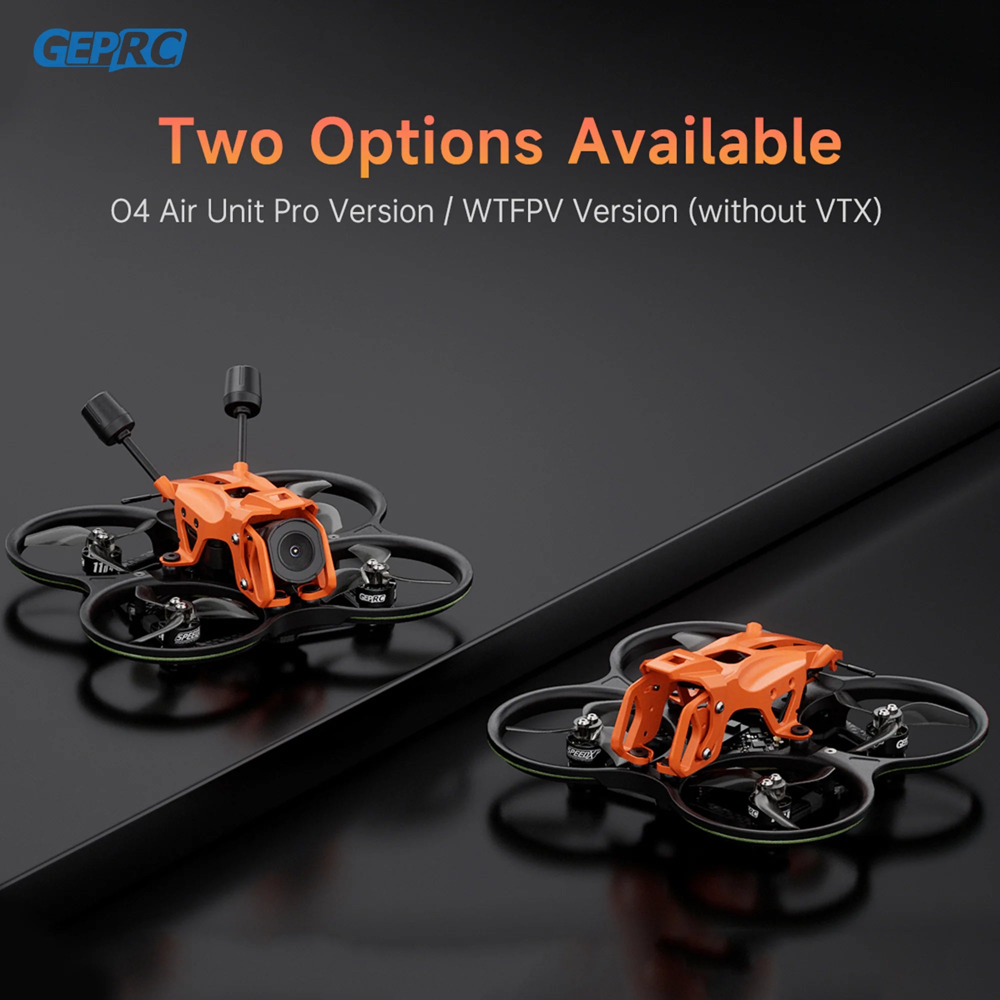 GEPRC DarkStar22 FPV Quadcopter O4 Air Unit PRO /WTFPV SPEEDX2 1104 7500KV TAKER F405 ELRS2.4 AIO Orange Grey RC Freestyle Drone