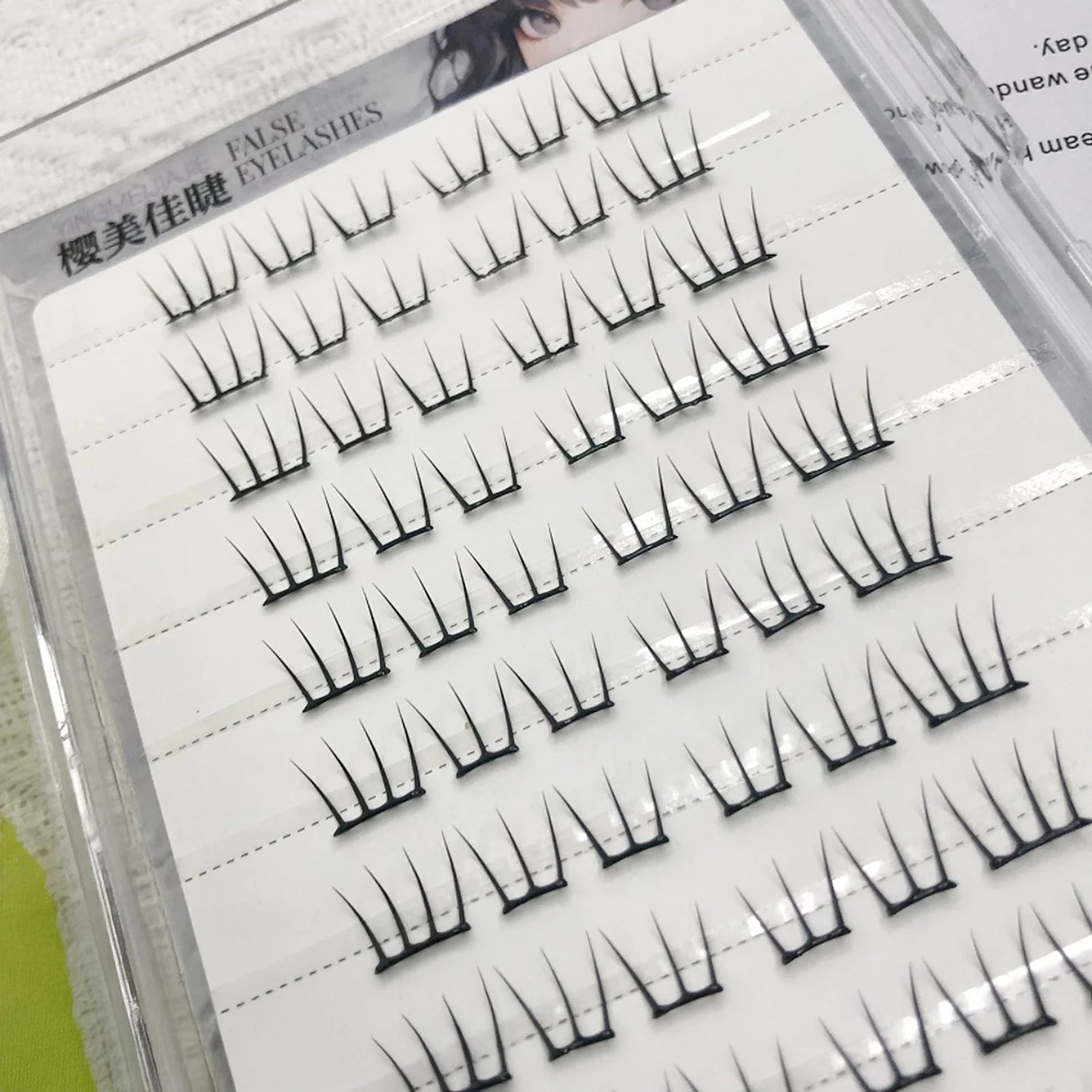 Glue-free Korean Style False Eyelashes Girl Group Fashion Eyelash Extension Natural Manga Segemented DIY Lashes Large Capacity