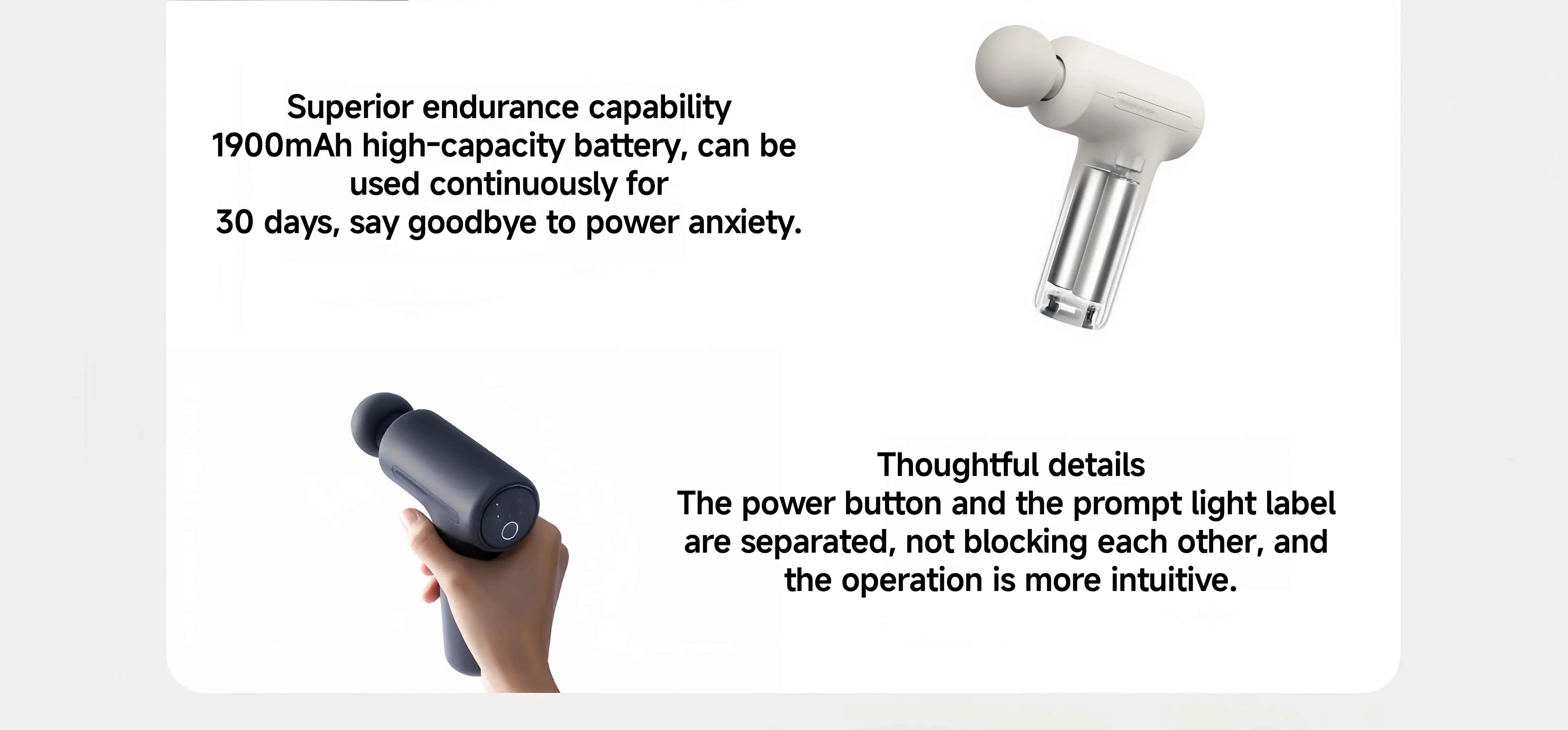 XIAOMI Mijia Mini Fascia Gun 3 Portable Muscle Massage Gun Thrust Brushless Silent Motor 3 Massager Heads Relax Body Type-C CN