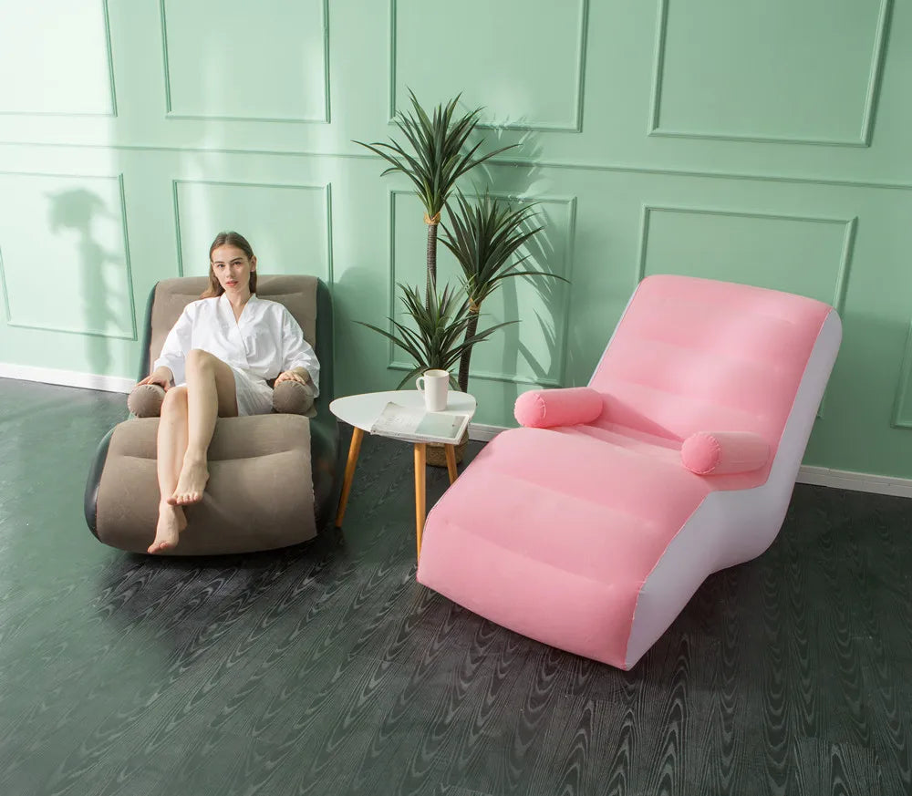 K-STAR New Inflatable Lazy Sofa Fashionable And Comfortable Lunch Rest Lazy Chair Indoor Foldable Bed Leisure Air Bench Hot 2023