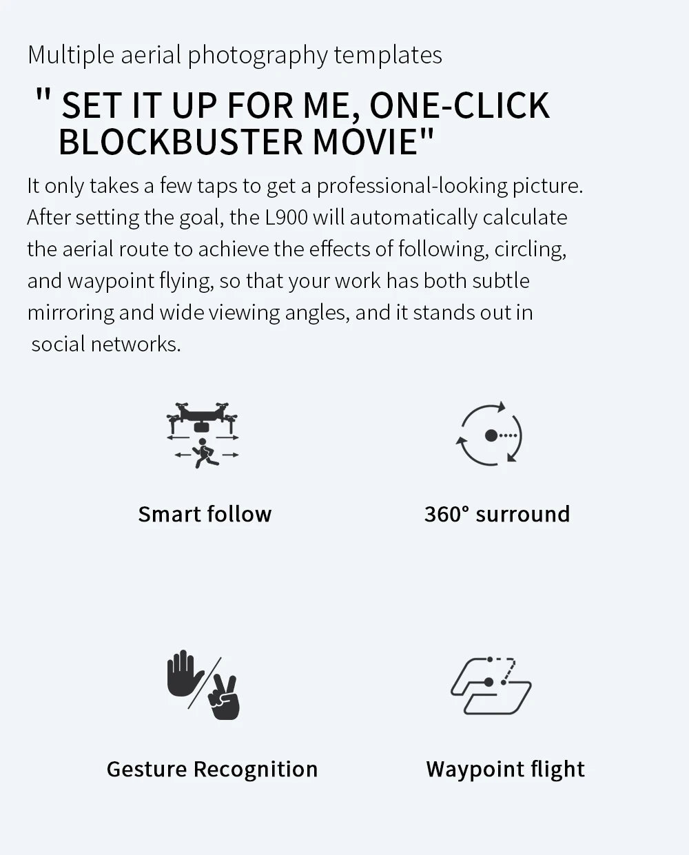 L900 Pro GPS Drone 4K Professional HD Dual Camera 5G Wifi Photography Brushless Foldable Quadcopter RC Distance 1.2KM Drones Toy