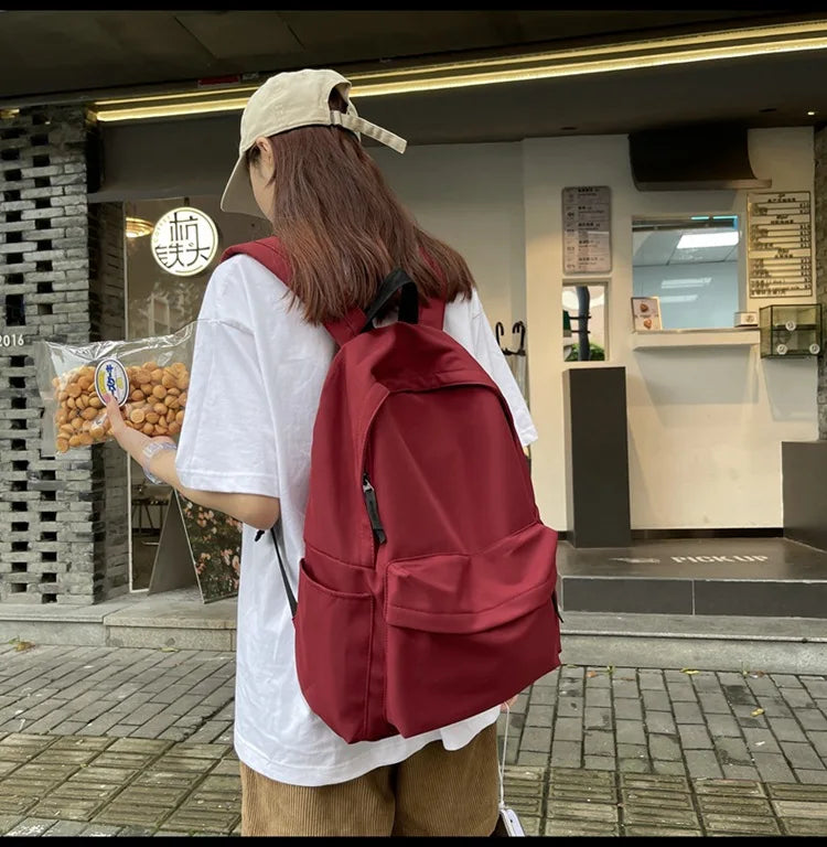 Shoulder Bag Backpacks Schoolgirl Versatile Backpack Large Capacity Waterproof Travel Bag Washable Nylon Computer Bag Unisex