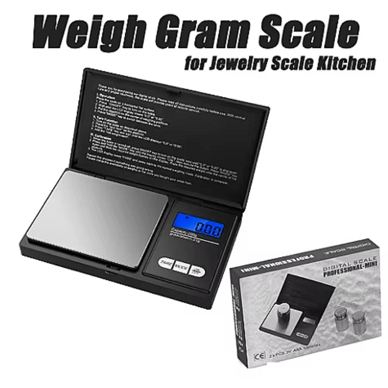 1 PC Mini Flip Jewelry Scale with An Accuracy of 0.01g Portable Pocket Small Electronic Scale High Quality Screen Backlight