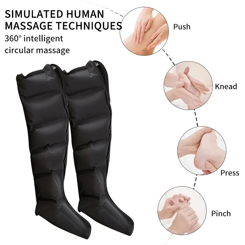 Jinkairui Rechargeable Professional Leg Massager 360° Airbag Wrapping Portable Wireless Design