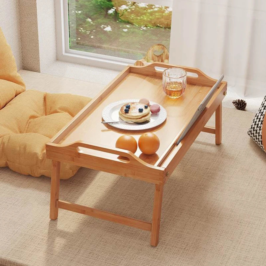 Table Dessert Folding Tray Bedroom Breakfast Tray Desk Office Tea Tray Multifunctional Reading Rack Floor Computer Desk Board